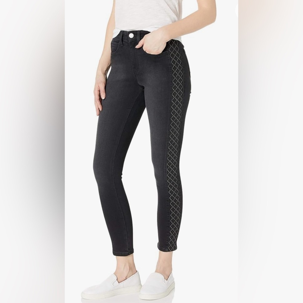 Skinnygirl Black Skinny Jeans with Gold Accents